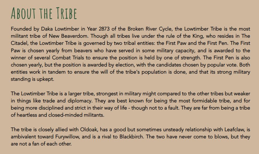 BasicBeaversNFT's tweet photo. (4/4)
About the Lowtimber Tribe https://t.co/FKamH7XPN6
