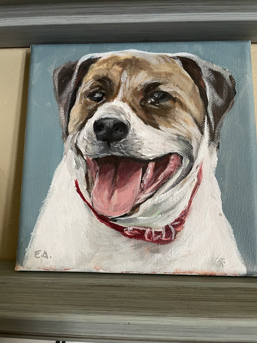 itslori24's tweet photo. @Chewy sent us this beautiful painting of our Daisy girl with a reminder that spring is coming and we never updated her profile but we let her cross the 🌈 bridge in 2020. We will cherish this FOREVER! https://t.co/Vbz5HT6uAb