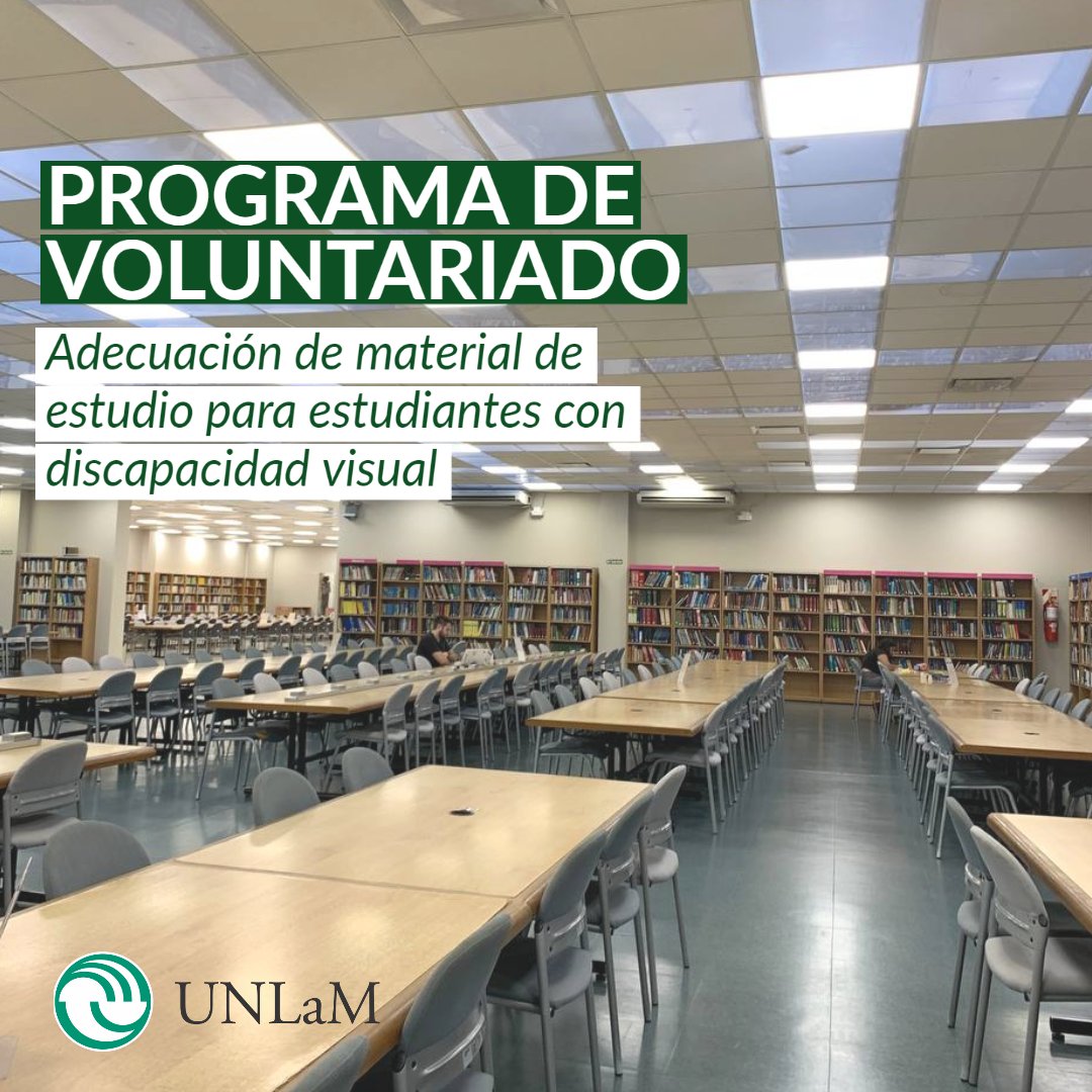 📚 La Biblioteca Leopoldo Marechal, te invita a conocer el Programa de voluntariado de edición de textos accesibles para estudiantes con discapacidad visual.