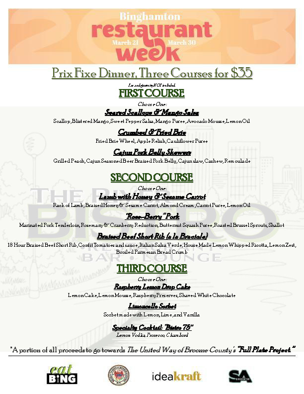 doubletreebing's tweet photo. Come chow down for a good cause! Prix Fixe Dinner is next week at the Double Tree by our award winning chefs! #binghamton #binghamtonrestaurantweek #gfproud #doubletreebing https://t.co/Qsw5SySTLO