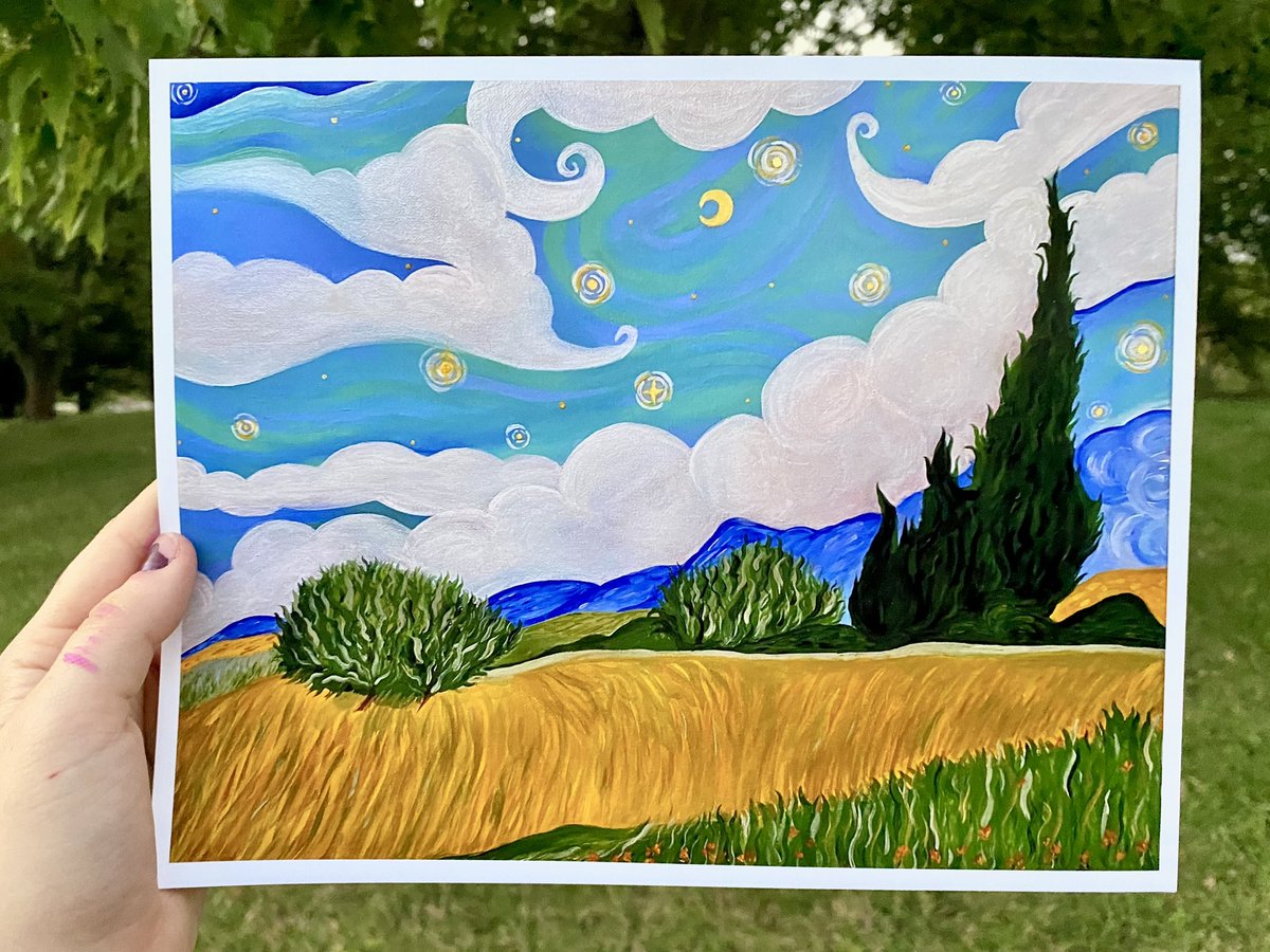 My goal this weekend is to sell out of all the prints I have left and at least two original pieces of art 🤓

Help me reach this goal and check out my shop 🛒🫶

everything is 3 0 % off ✨

The landscape shown on the left will come with two mystery crystals 🔮👀