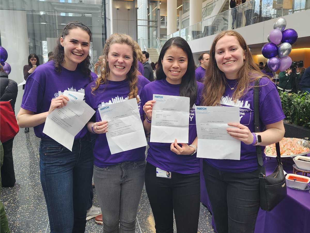NUFeinbergMed's tweet photo. Congratulations to our M4s! Today marks the culmination of years of hard work and dedication. Weβre extremely proud of our students! #NUMatch #Match2023 https://t.co/UhrbFOBj55