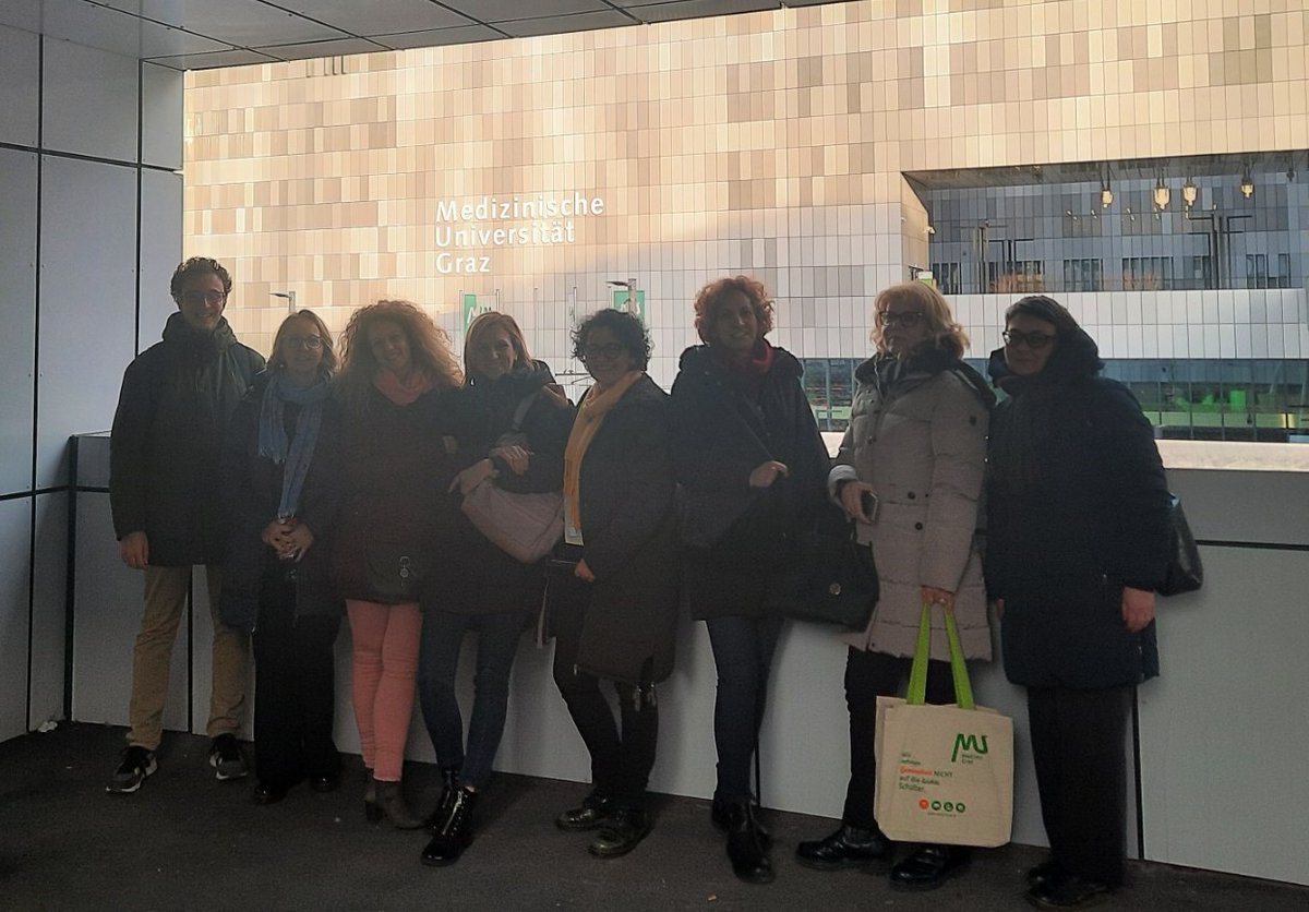 STEPUPIORS's tweet photo. A very productive biobanking training at Medizinische Universität Graz for @STEPUPIORS project members Snežana Bjelogrlić Suzana Stojanović-Rundić Ana Đurić Ana Vuletić Katarina Mirjačić Martinović Marija Đorđić Crnogorac  @CavicMilena Mladen Marinković on March 13-14, 2023. https://t.co/tSPjNOZjOV