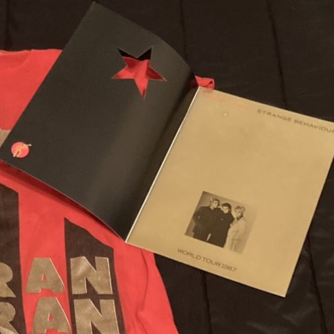 ricklovesthe80s's tweet image. So I’ve decided to show off a couple of pieces from my @duranduran collection. My goal is to fit back into this shirt (from 1987) before the concert at @cmacevents on September 3rd. I need to lose 50 lbs…wish me luck! 🤞🏻☘️☘️ #duranduran #duranie #strangebehaviour