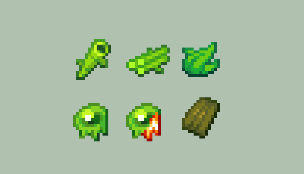Some green items for my minecraft texture pack!

#pixelart #Minecraft