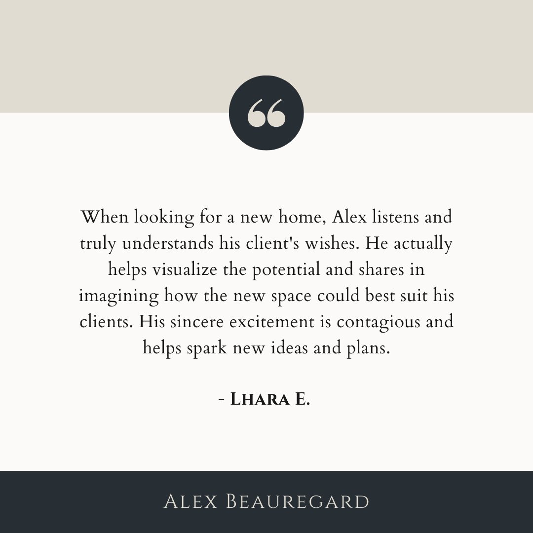 Thank you for the kind review, Lhara! It was an absolute pleasure to work with you. 

I’m glad I could show you what working with a realtor should be like. 

#torontorealestate #torontorealtor #toronto #torontohousing #torontohouses #clienttestimonial #testimonial #clientreview