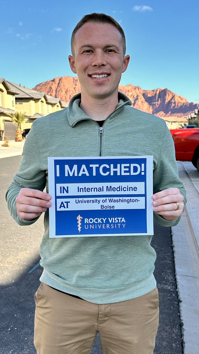 Jacob Kirkpatrick, DO (@jkirkpatrickdo) on Twitter photo I am so stoked that I matched with my #1 <a href="/UWBoiseIM/">UW IM Boise</a>! Thank you to everyone who played a role in me getting here! 
#Match2023 #Internal_Medicine 
<a href="/RockyVistaU/">Rocky Vista University</a> I am so stoked that I matched with my #1 <a href="/UWBoiseIM/">UW IM Boise</a>! Thank you to everyone who played a role in me getting here! 
#Match2023 #Internal_Medicine 
<a href="/RockyVistaU/">Rocky Vista University</a>