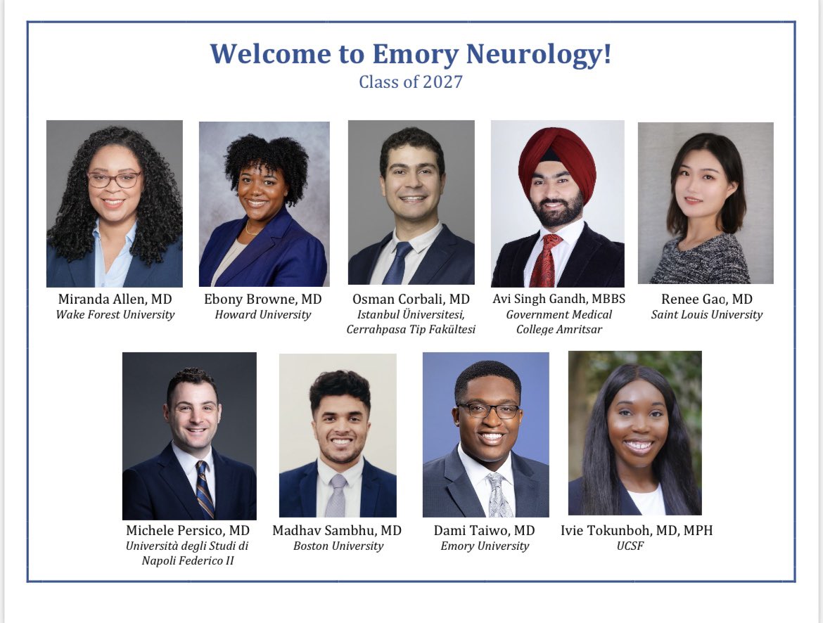 Emory Neurology Residency (@emoryneurology) on Twitter photo Match Day is our favorite day of the year! We are SO thrilled to welcome our newest class to the #EmoryNeuro family!! We can’t wait to see you in person in Atlanta! 🧠
<a href="/REMatthewsMD/">Rebecca E. Matthews, MD</a> <a href="/HuttoSpencer/">Spencer Hutto, MD</a> <a href="/VizcarraJA/">Joaquin Vizcarra</a> <a href="/SitaraKoneru/">Sitara Koneru, MD</a> <a href="/Oga_DoctorBlue/">The Medical M.A.B.</a> <a href="/ShawnMBarton1/">Shawn M Barton</a> <a href="/gabrielabou94/">Gabriela Bou, MD</a> @NMatch2023 Match Day is our favorite day of the year! We are SO thrilled to welcome our newest class to the #EmoryNeuro family!! We can’t wait to see you in person in Atlanta! 🧠
<a href="/REMatthewsMD/">Rebecca E. Matthews, MD</a> <a href="/HuttoSpencer/">Spencer Hutto, MD</a> <a href="/VizcarraJA/">Joaquin Vizcarra</a> <a href="/SitaraKoneru/">Sitara Koneru, MD</a> <a href="/Oga_DoctorBlue/">The Medical M.A.B.</a> <a href="/ShawnMBarton1/">Shawn M Barton</a> <a href="/gabrielabou94/">Gabriela Bou, MD</a> @NMatch2023