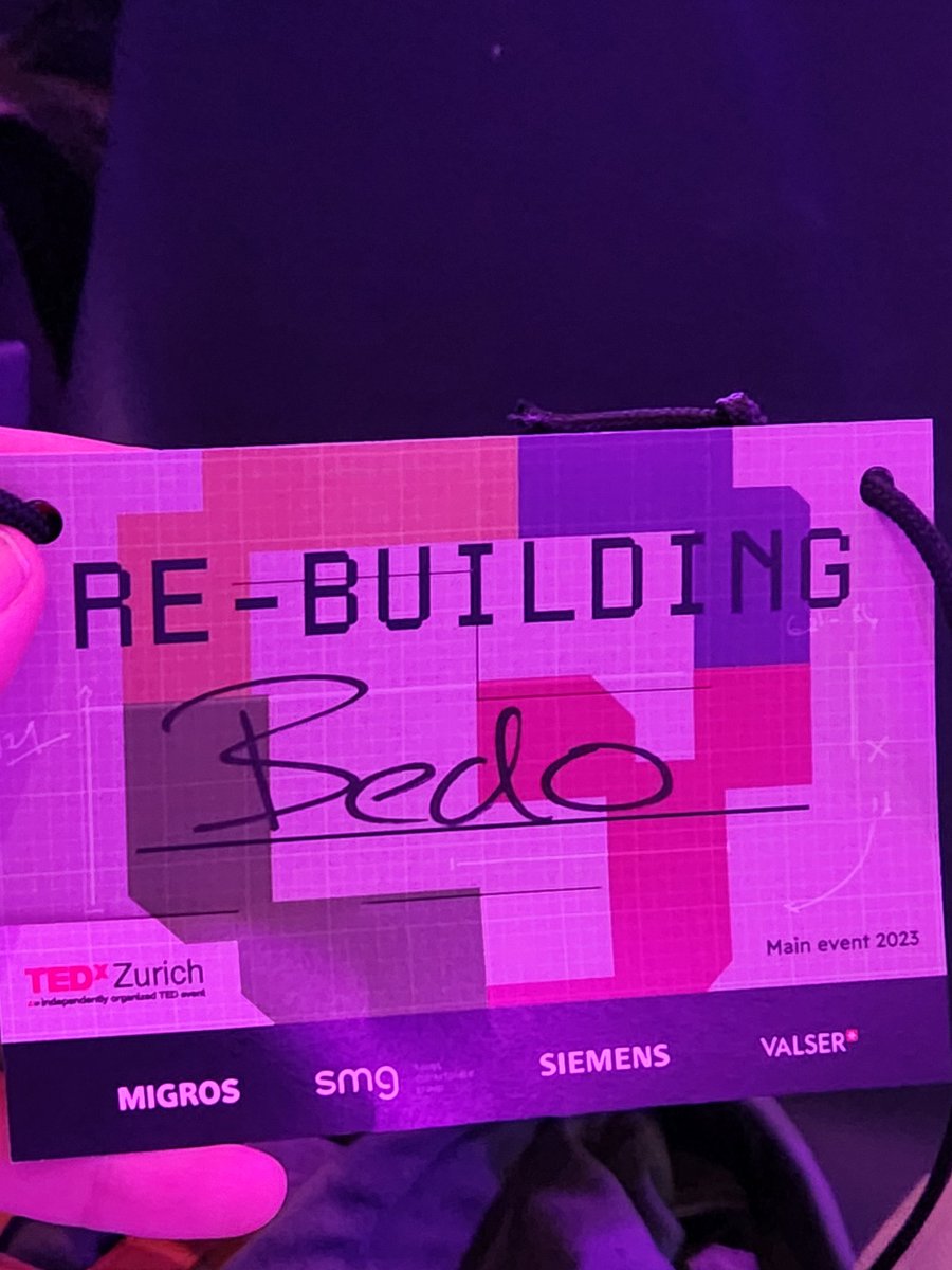hamzza's tweet photo. Was a great #tedxzurich. Thanks for having me. Thanks also to @migros #valser @Siemens_Schweiz #smg for the great swag. 🤩 https://t.co/ibG6zARQru