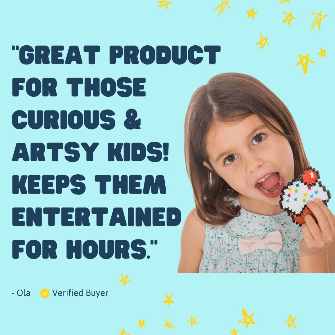 Curious as to what our customers are saying? ⭐️⭐️⭐️⭐️⭐️
“Great product for those curious & artsy kids, keeps them entertained for hours.” 
-Ola ✅ Verified Buyer 

 #flycatchertoys #smartpixelator #pixelart #beadart #techtoys #steamtoys #steamcrafts #cra