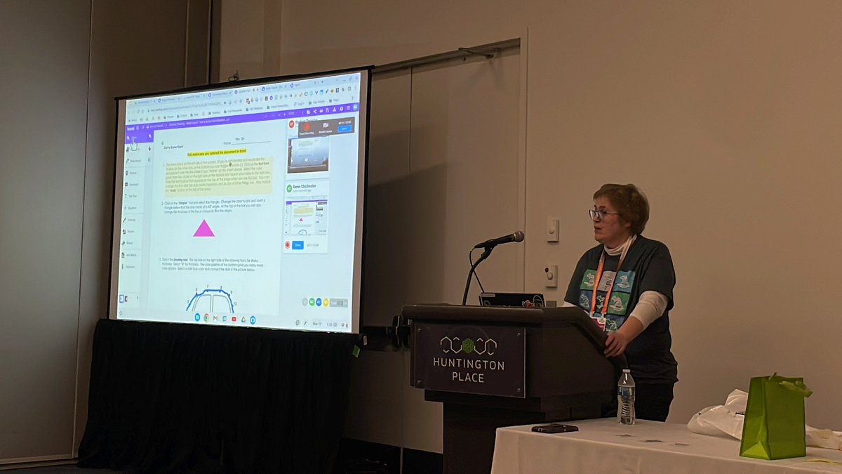 The irreplaceable @kchichester showing  educators from the great state of Michigan 🍒 how @KamiApp can transform their classroom 👩🏻‍🏫 👨‍🏫 at #MACUL23 @MACUL #edtech #lovelearning 💜