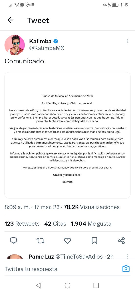 DAGC17's tweet photo. Kalimba haciendo un comunicado... No importa cuando veas esto... https://t.co/8O260BoadX