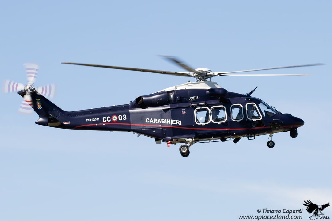 aplace2land's tweet photo. NEW ONE!
Acceptance flight for this coded (CC-03), third UH139D of Arma Carabinieri.

UH-139D CC-03
CSX82081 c/n 32005

#carabinieri #repartovolo  #aw139  #aw139helicopter  #aw139family  #acceptanceflight  #elicottero #helicopters #helicopter #helicopterpilot #helicopterphotograp https://t.co/Bzt4N6iunT