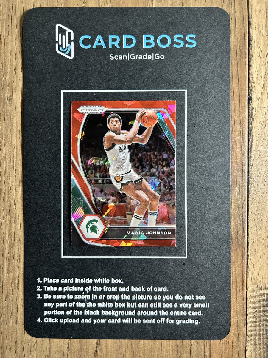 CardBossGrading's tweet photo. Round 1 flashback to @MagicJohnson dominating at @michiganstateu. Send us your #FinalFour predictions or retweet using #cardbossmadness for a chance to win a #cardboss prize pack! https://t.co/XfLlAqNBs0