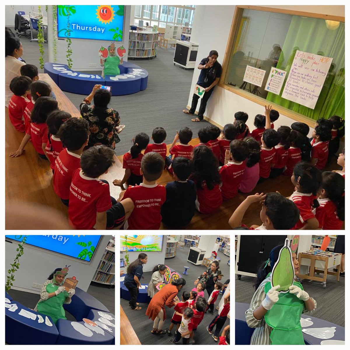 Supercalifragilisticexpialdocious enactment of The very hungry caterpillar.Thankyou @BhonslayAnupa and the entire HOP team for an enriching experience for JKG ss.@nehaminda @PYP_Teacher @virani_sana @SaloniS83783350 @Kanika5Bhargava @ParnaAmee @Radsss007