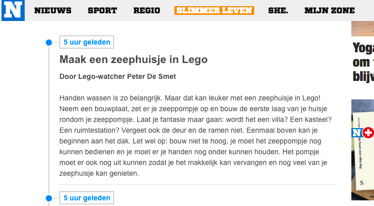 dewlanna's tweet photo. Maart 2020 was het begin van de hashtag #blokdown en mijn wekelijkse LEGO project in de krant. https://t.co/MdTN61arVq