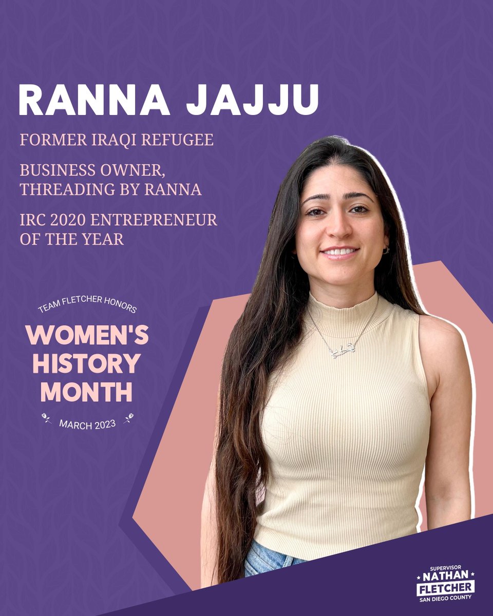 For our #WomensHistoryMonth spotlight, we’re thrilled to honor Ranna Jajju, a former Iraqi refugee and self-made entrepreneur with two salon businesses. Ranna was also @RESCUEorg's 2020 Entrepreneur of the Year.