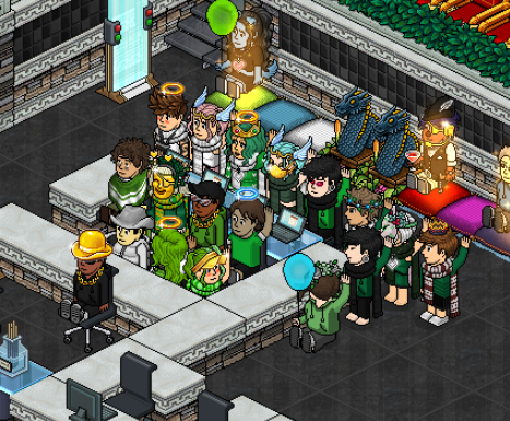 MilitaryInt6's tweet image. "Go green this St. Patty's Day — and enjoy the beer!"

Here's some snaps at @MilitaryInt6 Base, celebrating St. Patrick's Day! 🍀

#Habbo #StPatricksDay #MI6