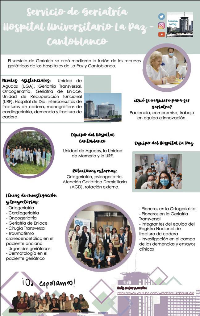 JORNADAS DE PUERTAS ABIERTAS       HOSPITAL UNIVERSITARIO LA PAZ

 🔹27 y 28 de marzo🔹

   ¡Ven a conocernos!  

#geriatria #jornadapuertasabiertas #yosoyHULP #formacionsanitariaespecializada