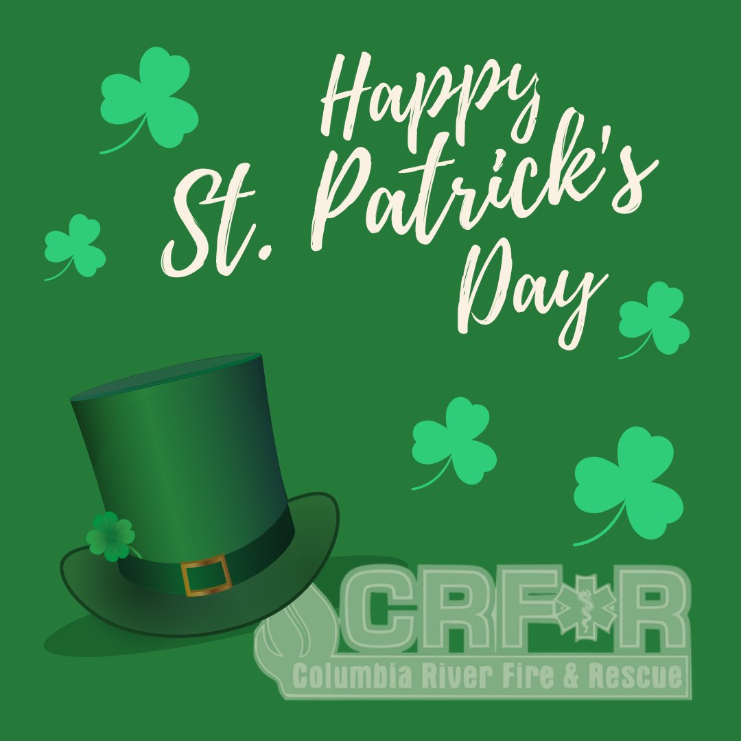 CRFR4700's tweet photo. ☘️ Happy St. Patrick’s Day! ☘️

Please be safe out there! 🚒🚨

#stpatricksday #crfr #green #columbiacounty #firedepartment https://t.co/tcXr7worpU