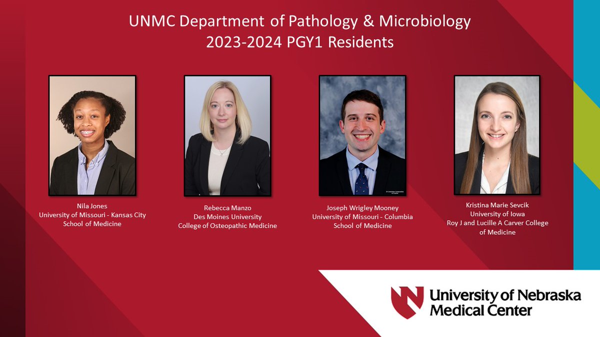 unmcpatheduc's tweet photo. Please join us in welcoming our new PGY1 pathology residents to UNMC! We are excited to have you join us in Omaha this summer! @UNMC_PathMicro @UNMCCOM #pathmatch2023 #UNMCmatch2023 #MatchDay2023 https://t.co/ohr1RznMJ2