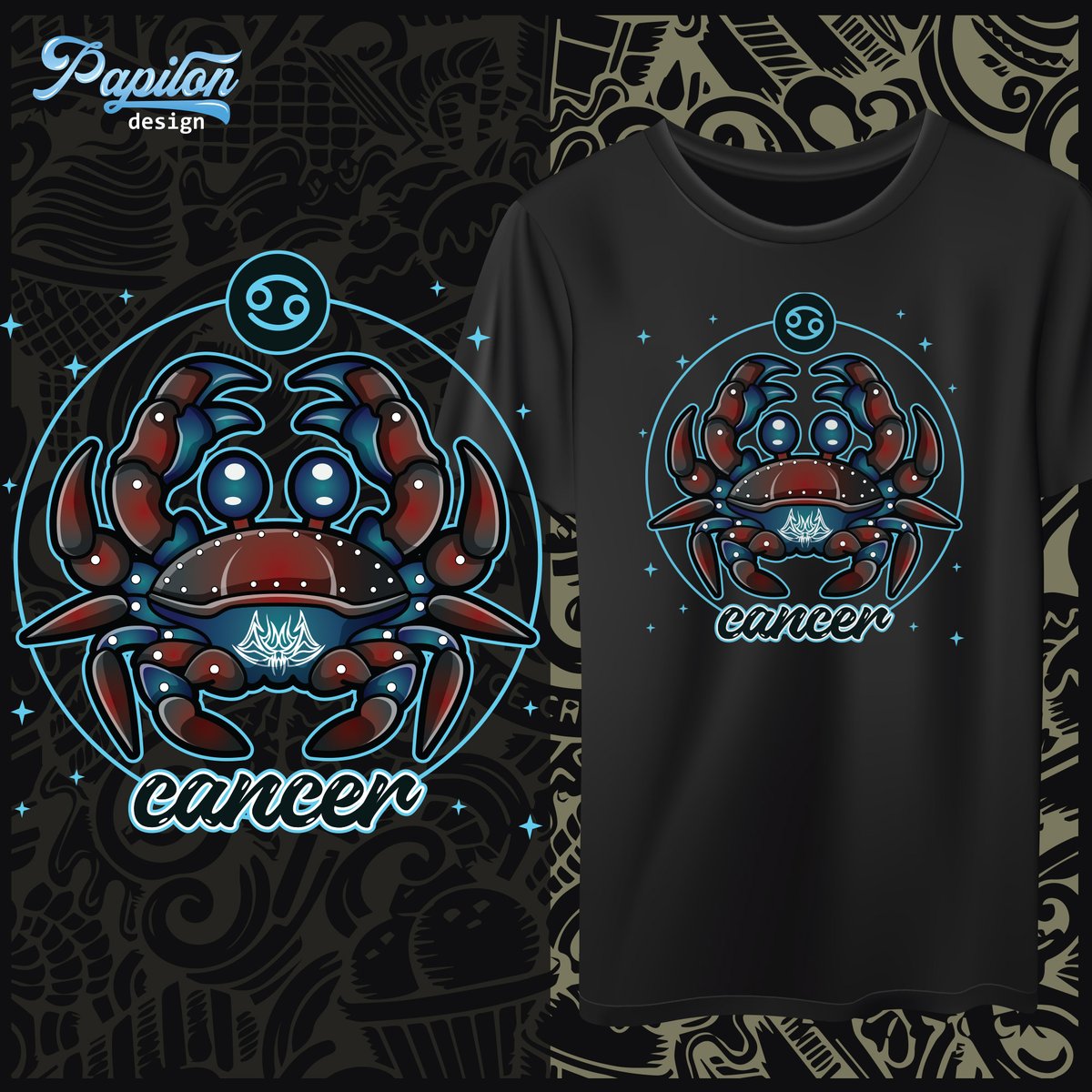 Cancer Zodiac 
Available on <a href="/Fakejhon2/">bhineka.art</a>
Custom work fiverr.com/bhineka_ 

#smallstreamer
#shirts #SupportSmallStreams
#SupportSmallStreamers #streaming
#gfx <a href="/sme_rt/">streamachine retweets 🇬🇧</a> #Clothing #crab #gamergirl #twitchaffiliate #streetwear 
#graphicdesign #twitch #apparel #Cancer #zodiac #design