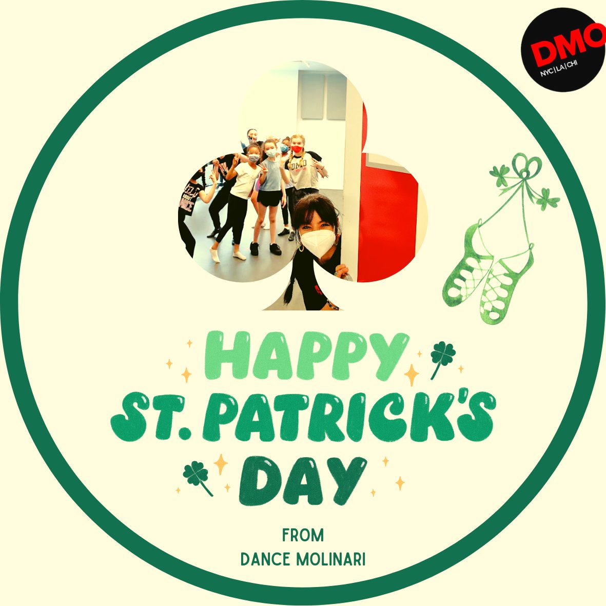 Happy Saint Patrick's Day to our whole DMO NYC/LA/CHI/Italia family! 💃🕺 May your steps be light, your rhythm be perfect, and your heart be filled with the joy of Irish dance, laughter, and luck! 🍀☘️

#dancemolinari #HappySaintPatricksDay #saintpatricksday #Irish