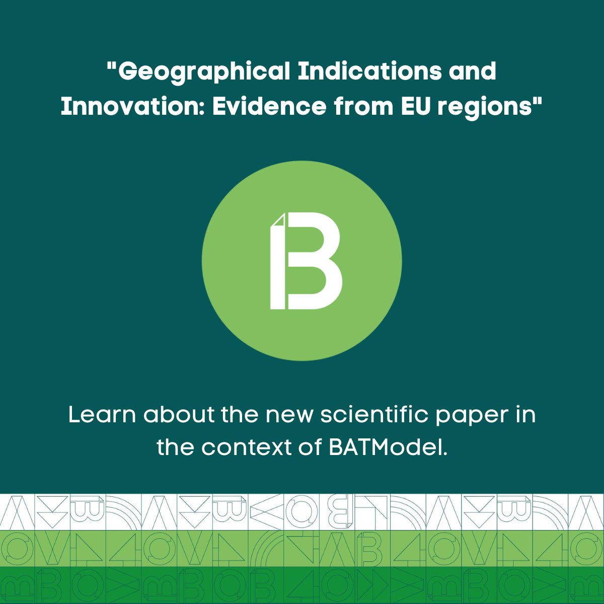 batmodel's tweet photo. 📢Know the new paper about published in the context of #batmodel.
Was released a paper entitled "Geographical Indications and Innovation: Evidence from EU regions" where Alessandro Olper from @LaStatale and @batmodel partner was one of the authors.
🖥 https://t.co/jiiBdpPqwp https://t.co/eLjK8MqCwd