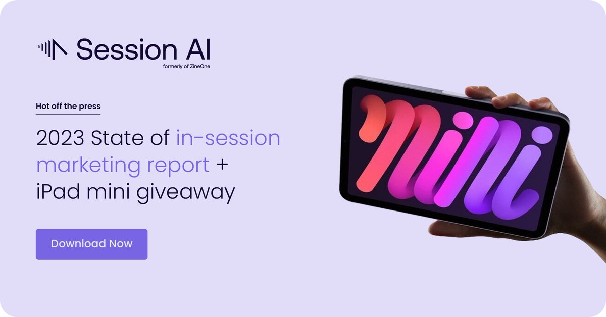 #GIVEAWAY! At this year's <a href="/shoptalk/">Shoptalk</a> event, be sure to download our newly released State of In-Session Marketing report and be entered to win an #iPadmini! Details here: ow.ly/GLs450NlrbL

#retail #ecommerce #makeeverysessioncount