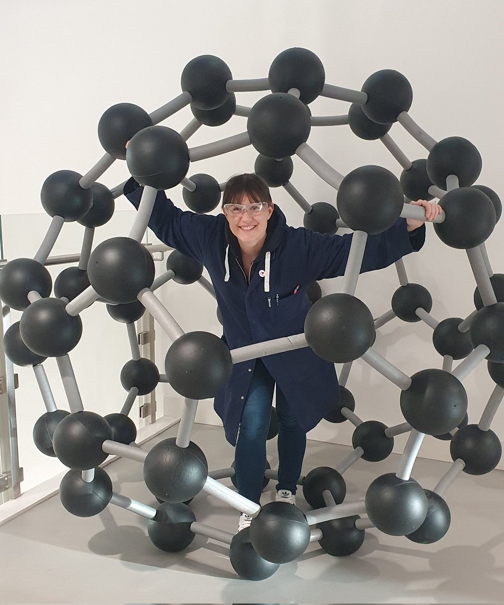 We're looking forward to welcoming prospective students and their families to our applicant visit day tomorrow! We promise that we won't trap you in our giant Bucky Ball, like our admissions tutor Nat here!