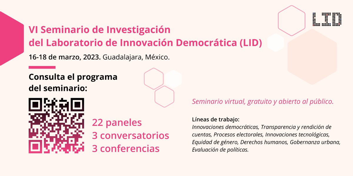 📲 A las 12:00 hrs tendremos el Conversatorio: "Transparencia y Rendición de Cuentas en los procesos electorales", organizado por el <a href="/InfoCdMex/">INFO CDMX</a> 
Conéctate al webinar de Zoom:
lidmx.org/seminario-prog…

Consulta nuestro programa completo en 👇
