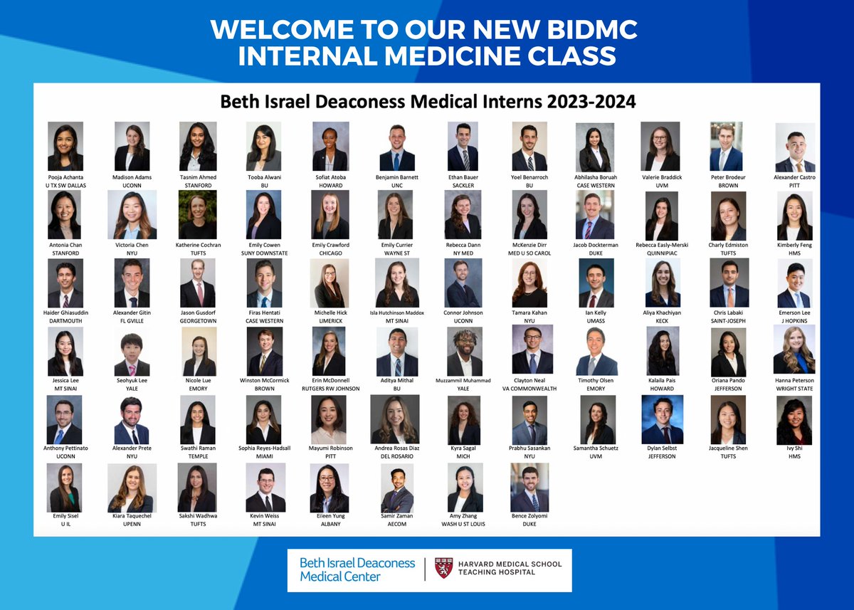 BIDMC Department of Medicine (@bidmc_medicine) on Twitter photo Welcome to our newest <a href="/BIDMC_IM/">BIDMC IM Residency</a> class! We are so excited for you to join us in Boston from medical schools all across the country and a big congratulations to all on #Match2023! Welcome to our newest <a href="/BIDMC_IM/">BIDMC IM Residency</a> class! We are so excited for you to join us in Boston from medical schools all across the country and a big congratulations to all on #Match2023!