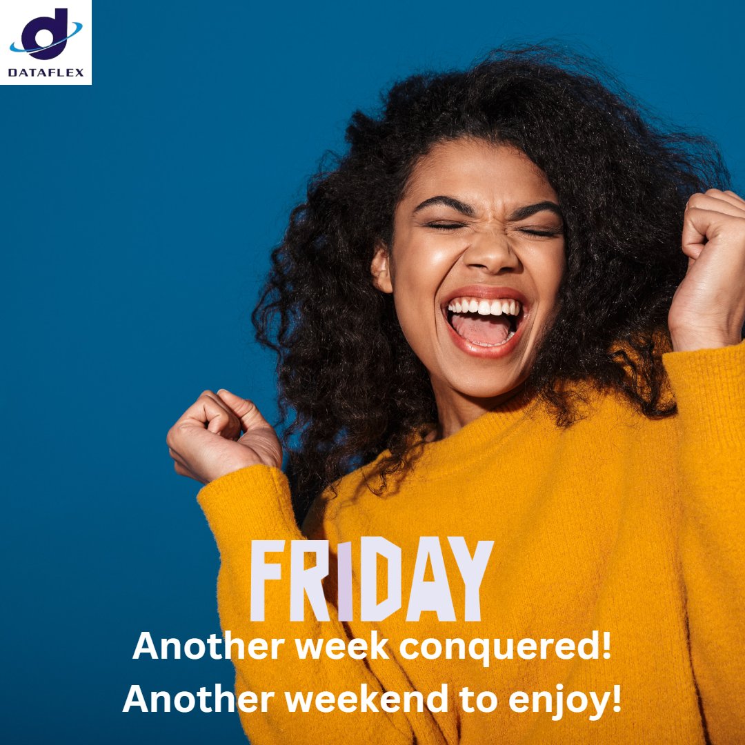 Dataflexng2's tweet image. It&apos;s Friday, kickoff your weekend with a bang and enjoy the freedom of the weekend.

Cheers!!!

#Tgif
#dataflex
#techfriday