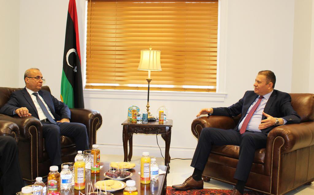 LibyainUSA's tweet photo. Mr. Khalid Daief, Charge d’Affaires, and embassy diplomats were pleased to receive Mr. Abdullah Al-lafi, vice-president of the presidential council, during his visit to Washington, D.C. https://t.co/lEMKl6h284