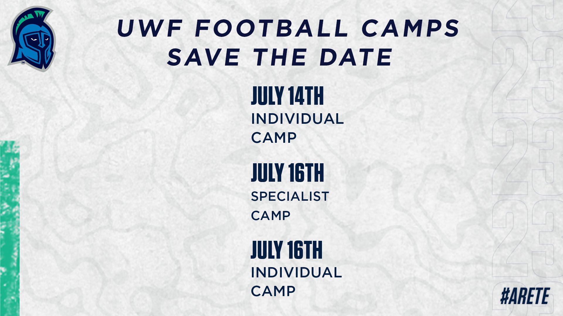 UWF Football on Twitter "2023 UWF Football Camp Dates! 🏈🏝 Times