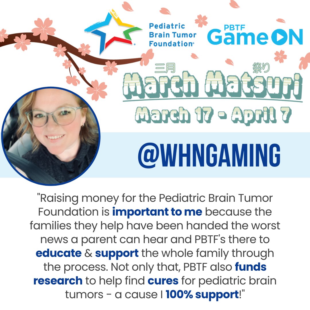 Pediatric Brain Tumor Foundation on Twitter "Thank you WHNgaming and