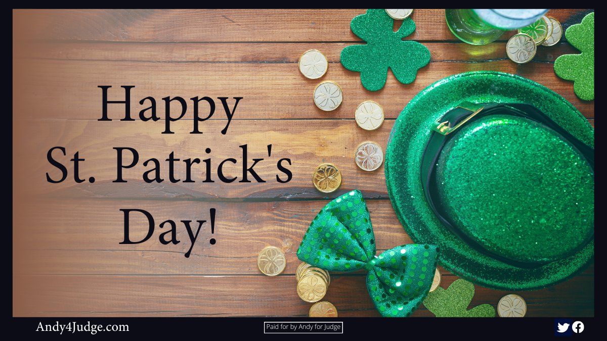 andy4judge's tweet photo. Happy St. Patrick’s Day! https://t.co/EhO79ONPs2