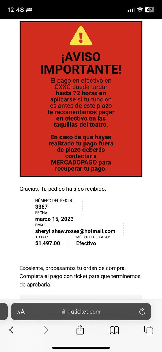 SherylFant's tweet photo. @gerryquiroz  Me urge comunicarme contigo debido a que hice a un pago a tu nombre y no quieren darme mis boletos para Alicia y las maravillas del borderline.
La función es hoy y la verdad no me la quiero perder. 
Recién estoy diagnosticada y es muy importante verla. https://t.co/JHze0FsX1r