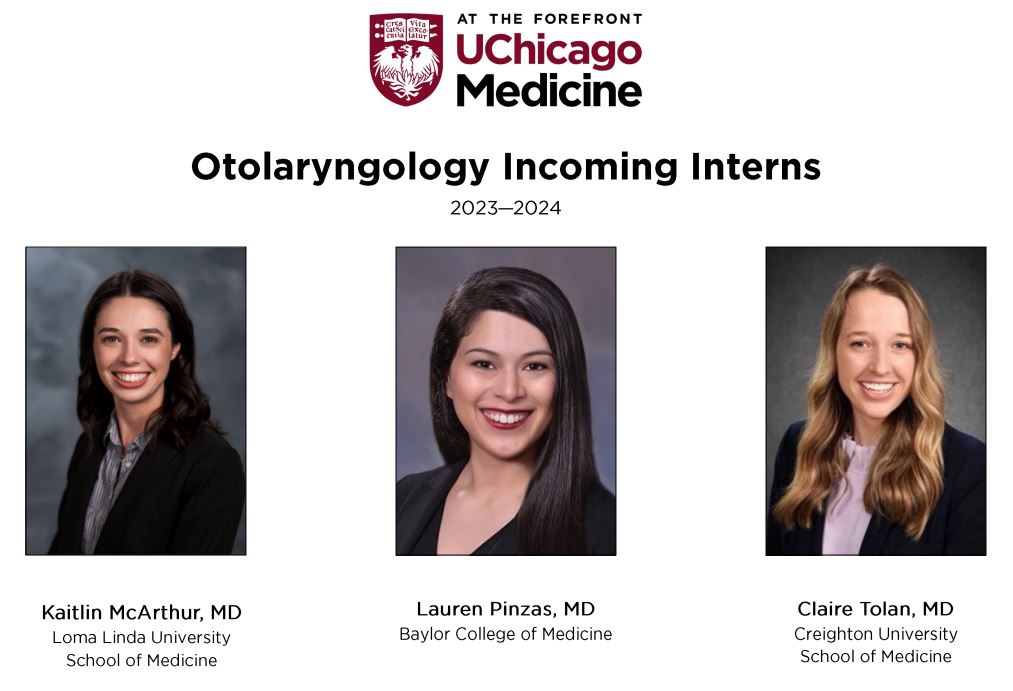 We're so excited to welcome our next class of #ENT interns to <a href="/UChicagoMed/">UChicago Medicine</a> #OTOMatch2023 #Match2023 #IAMOTO #TheMatch #MatchDay <a href="/AAOHNS/">AmAcadOtolaryngology</a> 👏🎉😃🥳👋
