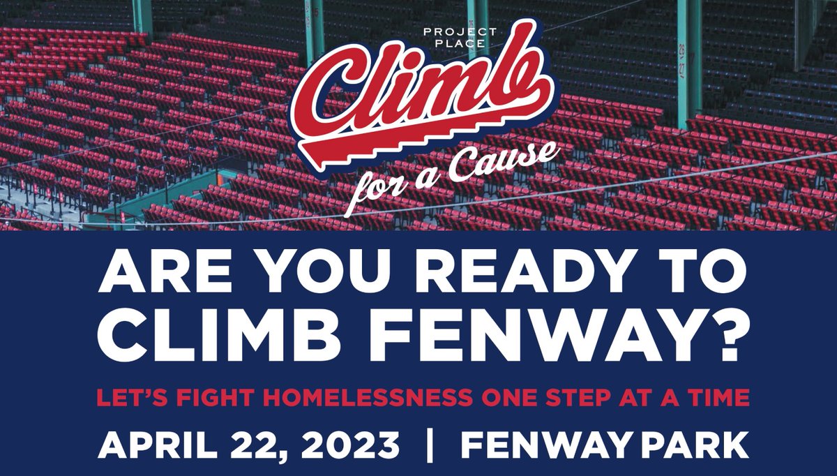 Project Place's Climb for a Cause is just over a month away! Join us for a morning of fun at <a href="/fenwaypark/">Fenway Park</a> Join the movement to end homelessness and register today at climbfenway.org!#climbforacausefenway