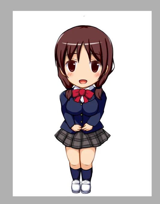最後のSDキャラの図書委員ちゃんもヌリヌリ完了〆('ー`)bこの子が一番地味な感じになっちゃったなw 