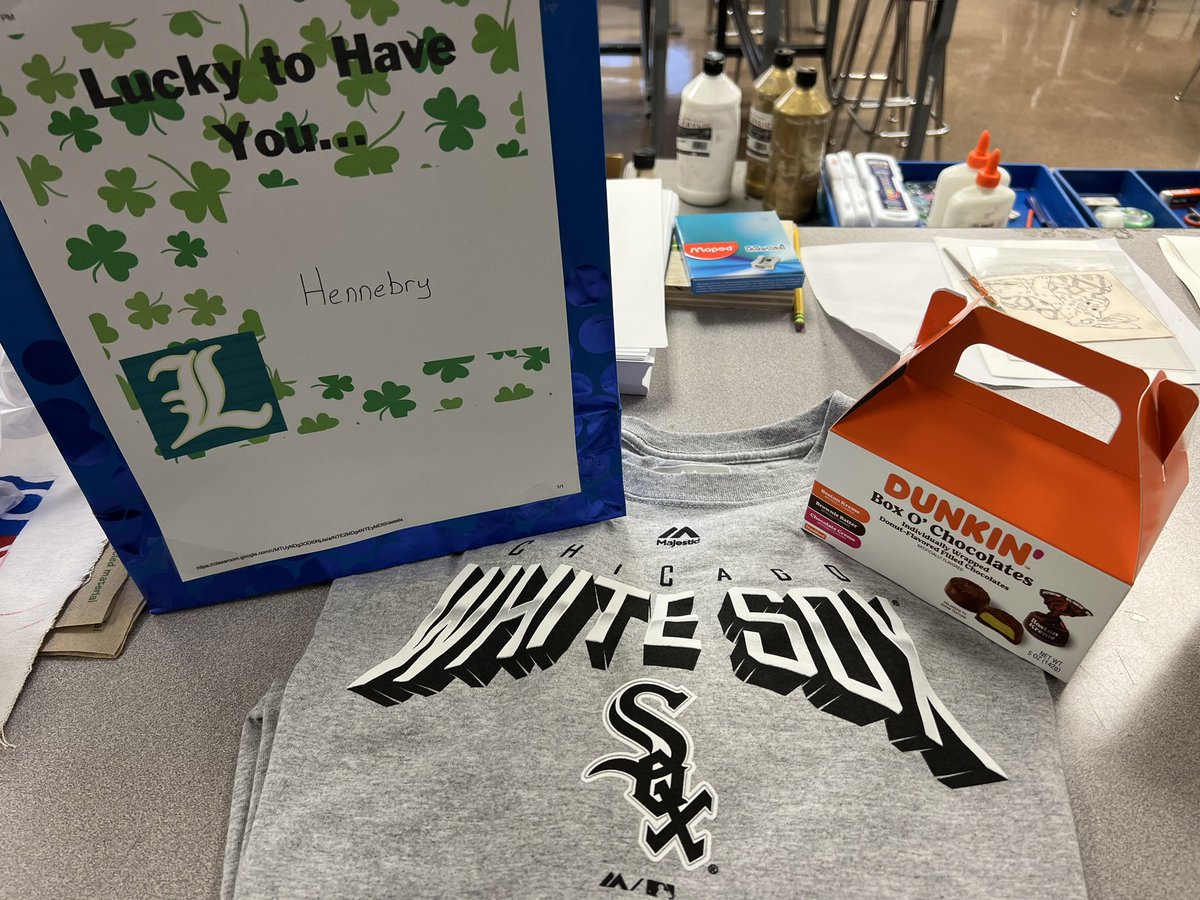 We have the best students at LHS! Thank you Lauren Grames for this thoughtful gift! The White Sox Shirt is AWESOME, just in time for baseball season!