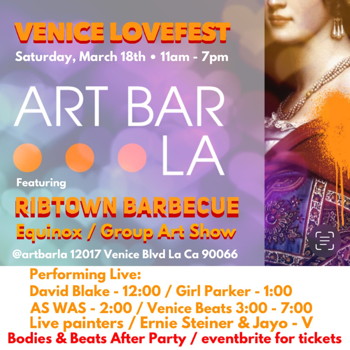 Comin’ at cha Saturday! 
3-7pm <a href="/artbarla/">Art Bar LA</a> 
#Venicebeats rockin’ Blocks! 

#venicelovefest #djs #blockparty