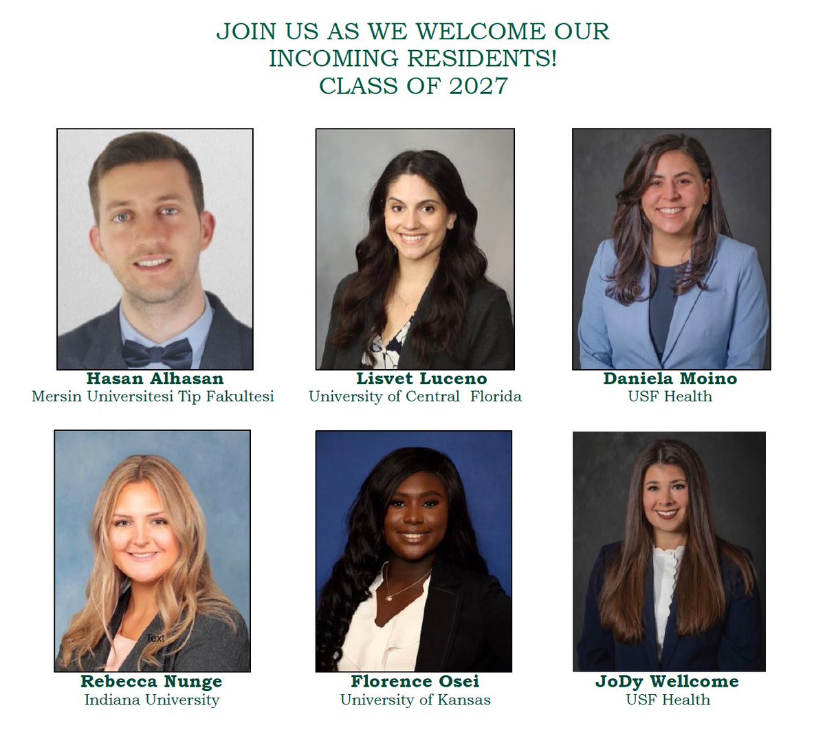 Congratulations to all of the stellar applicants who matched today. Welcome to the family, USF OB/GYN class of 2027! #matchday2023 🍀