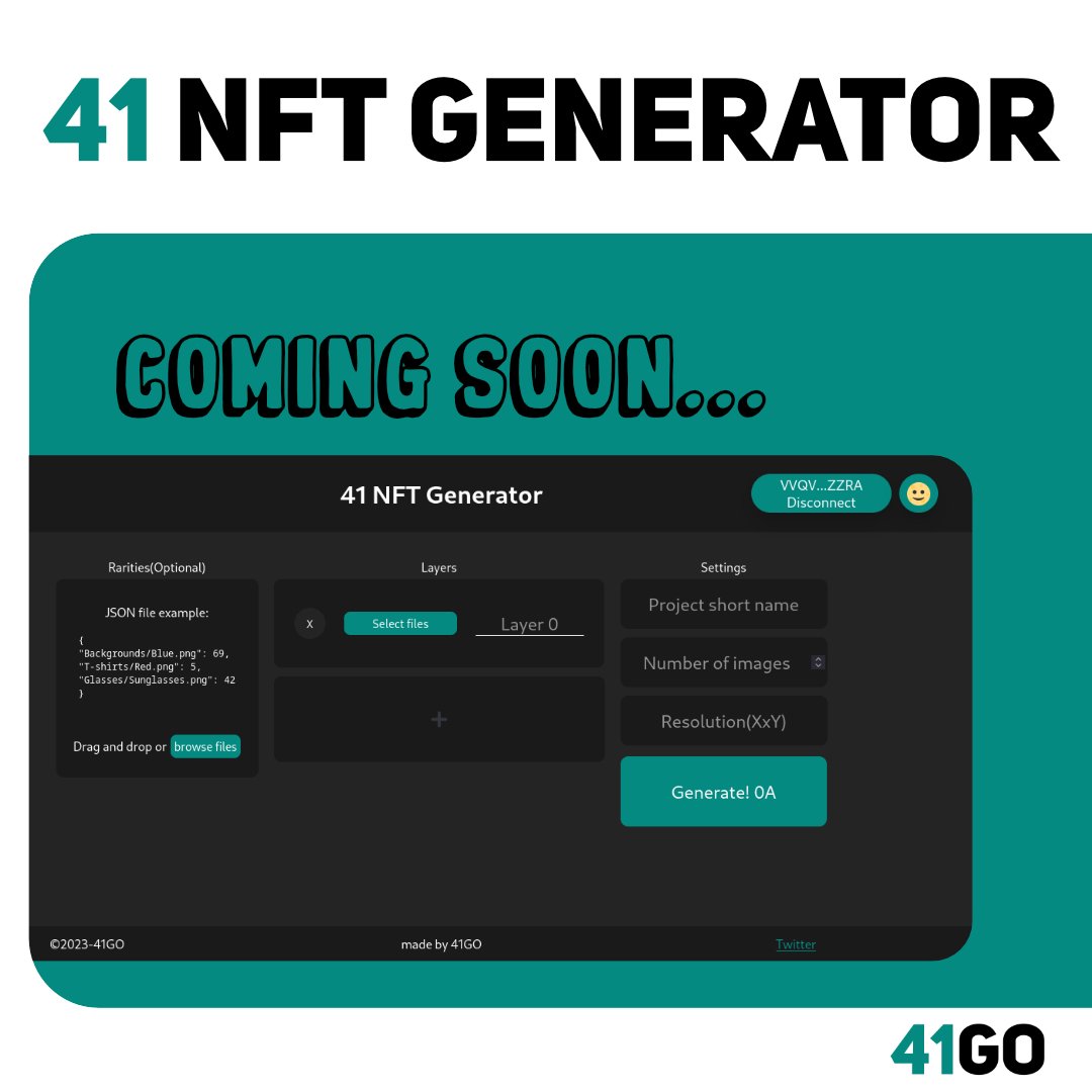 Forty_OneGO's tweet image. Creating NFT&apos;s without coding knowledge is now possible! (not exactly now but in a week but its close lol!) So if you have a project in mind but don&apos;t know how to code, stay tuned!