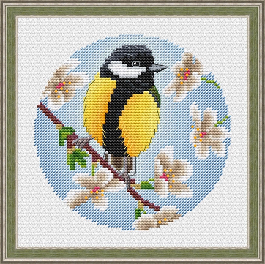 Excited to share the latest addition to my #etsy shop: Great Tit in Spring Counted Cross Stitch Pattern etsy.me/3JnSH0J #birthday #easter #crossstitch #greattitinspring #greattitpattern #greattitchart #crossstitchpattern #crossstitchchart #downloaddigitalpdf
