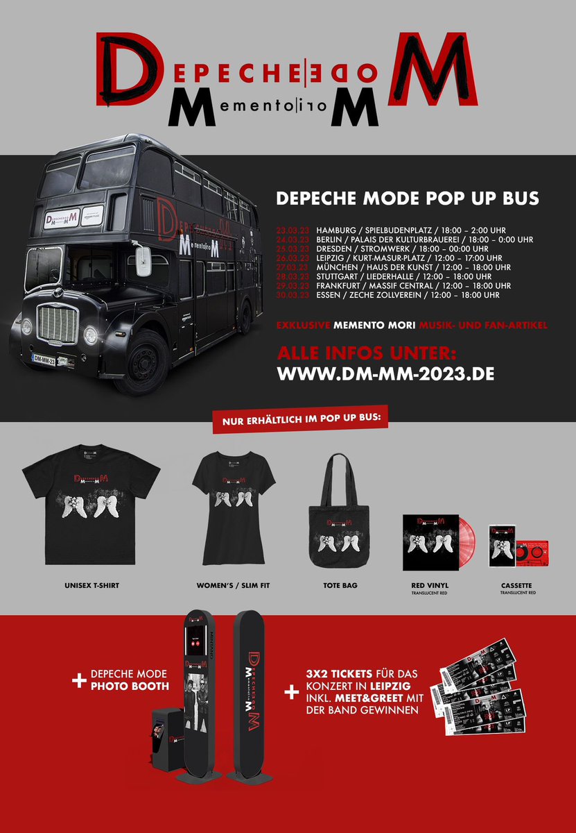 ++Depeche Mode - Pop Up Bus++
Presented by Ballroom Hamburg
Wer denkt, wir können nur Geschraddel und Laut, der irrt gewaltig. Auf dem Spielbudenplatz in HH - der DM Promotion Bus, das POP Up Modul Deluxe.

#depechemode #spielbudenplatzhh #ballroomhamburg