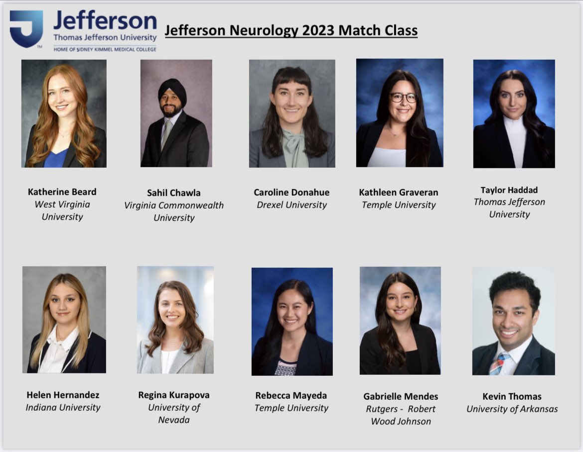 So excited to welcome a stellar new cohort to @TJUHospital @TjuhNeurology!!! #Match2023 @NMatch2023 @Inside_TheMatch