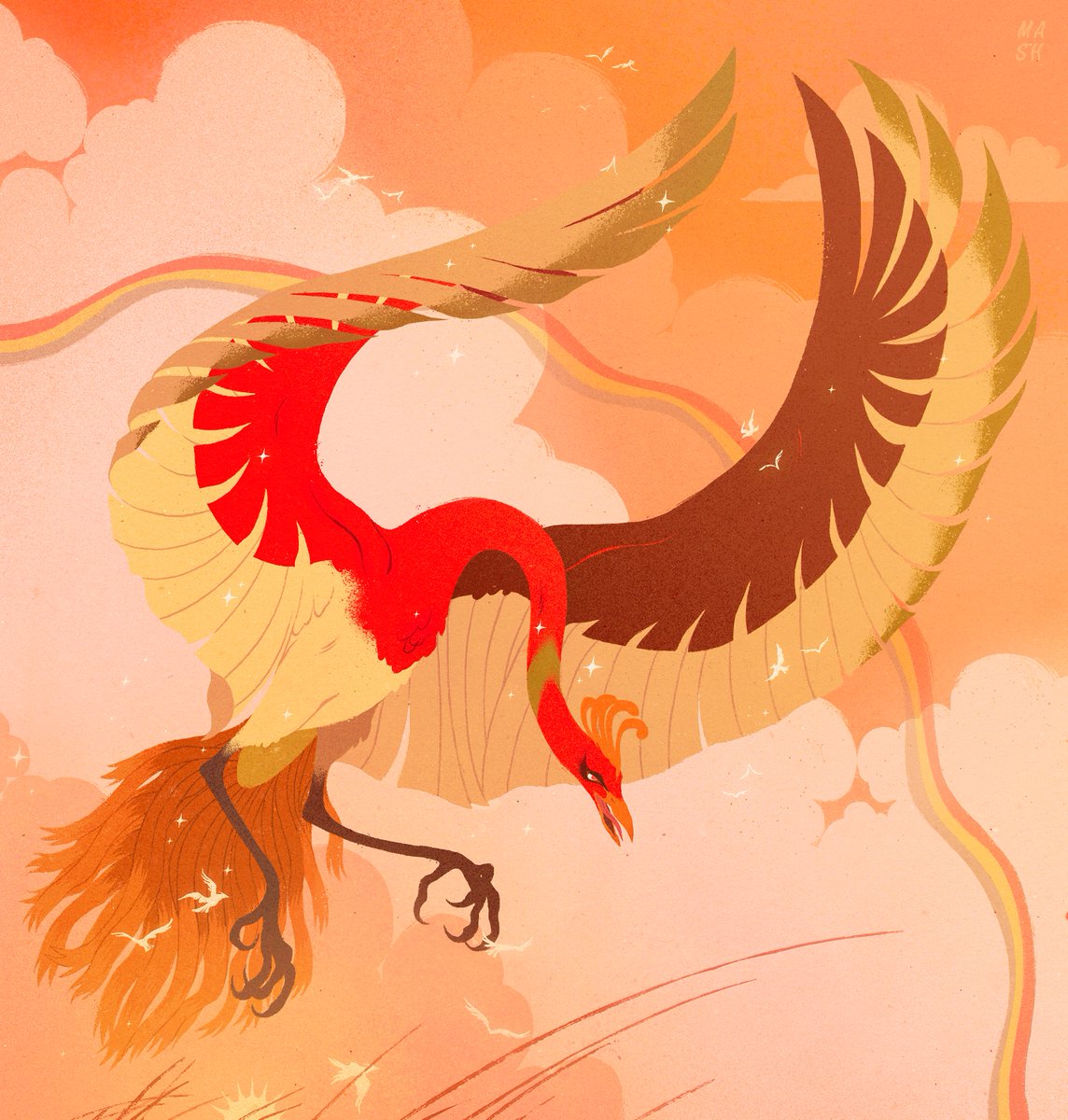 「Oh! You encountered a wild Ho-Oh! 」|Samantha Mash🌿のイラスト