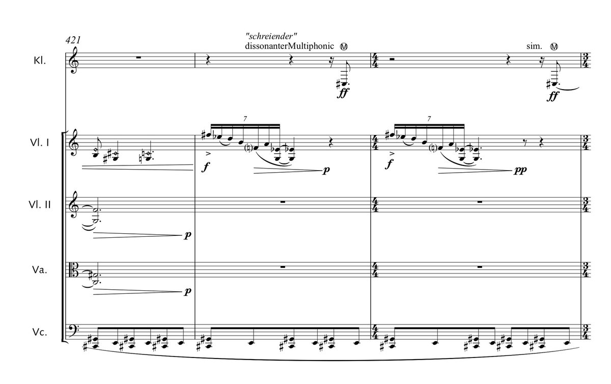 Fascinante música el #Klarinettenquintett, de #JörgWidmann, y plena de sopresas (el “Toppan”-Staccato, un vals vienés o ese chillido multifónico). Hoy lanza su grabación @myriosclassics. En abril de 2017 cubrí su estreno absoluto en el @cndm_inaem (elpais.com/cultura/2017/0…).